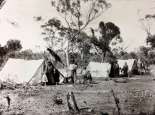Noongar at their campsite. Courtesy State Library of Western Australia, The Battye Library 12494P