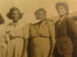 Millie Reidy, Muriel Bennell and Tom Bennell. Brookton, 1940\'s. Courtesy Judy Bone