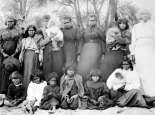 Aboriginal women. Fanny Balbuk, Perth elder, on right in white dress. Courtesy SWALSC
