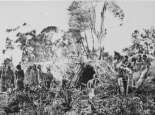 Noongar mia mia (camp) at Crawley, 1860s. Courtesy State Library of Western Australia, The Battye Library 5033P