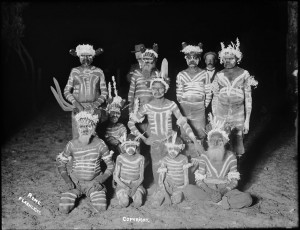 Corroboree: Dancers include Noongars Joobaitch, Monop, Dool and Gen-burdong, and Pompey and Wab-bing from Southern Cross and Broome.Courtesy State Library of Western Australia, The Battye Library 009489PD