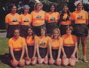 Western Australian State (Aboriginal) Netball Team, 1975 (Tasmania). Courtesy Geraldine Hayden